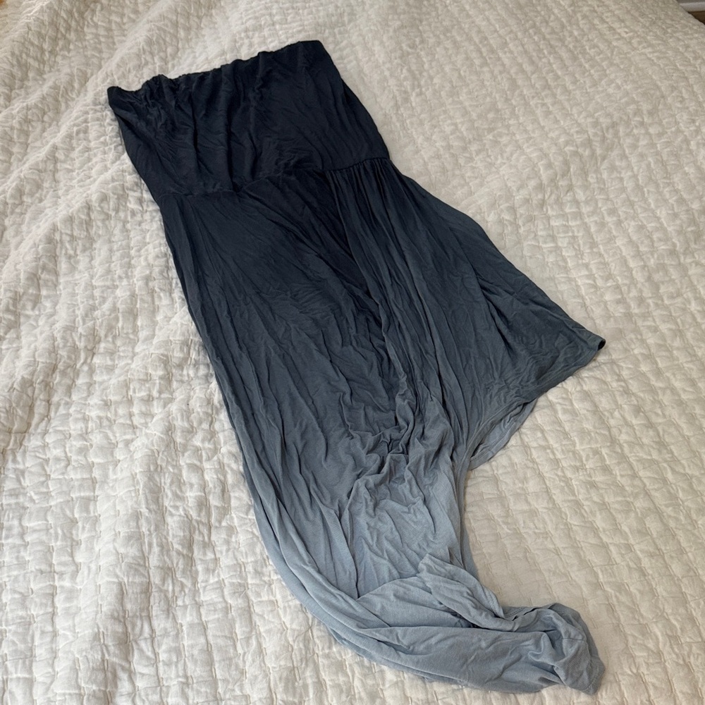 On The Road Asymmetrical Dress in Blue Ombré